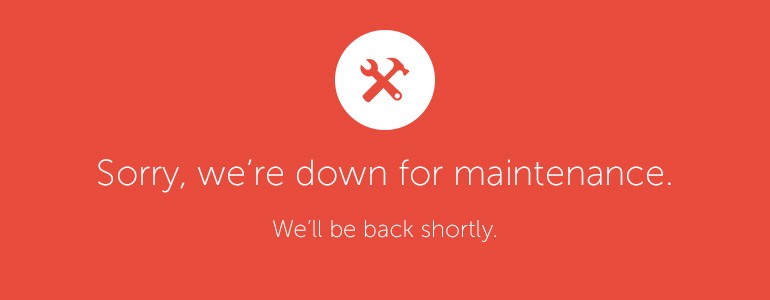 Sorry we are down for maintenance